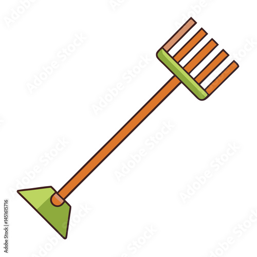 garden rake vector