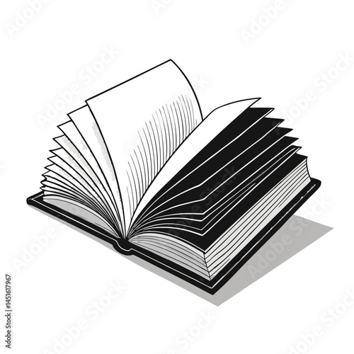 open book isolated on white background