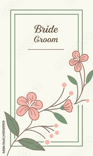Floral Wedding Invitation Template – Elegant and Customizable Printable Card Design for Modern and Traditional Weddings

