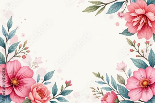 Delicate watercolor paisley floral, soft pastel hues, illustration, design