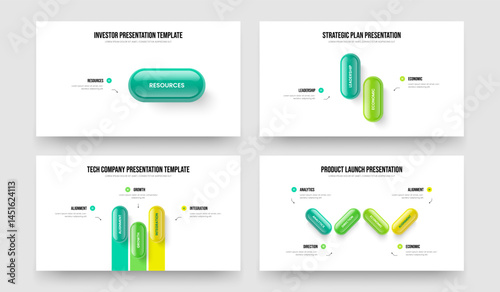 Sales Strategy One Two Three Four Option Infographic Frame Template Vector Illustration Collection. Digital Campaign 1 2 3 4 Element Diagram Slideshow Design Bundle.