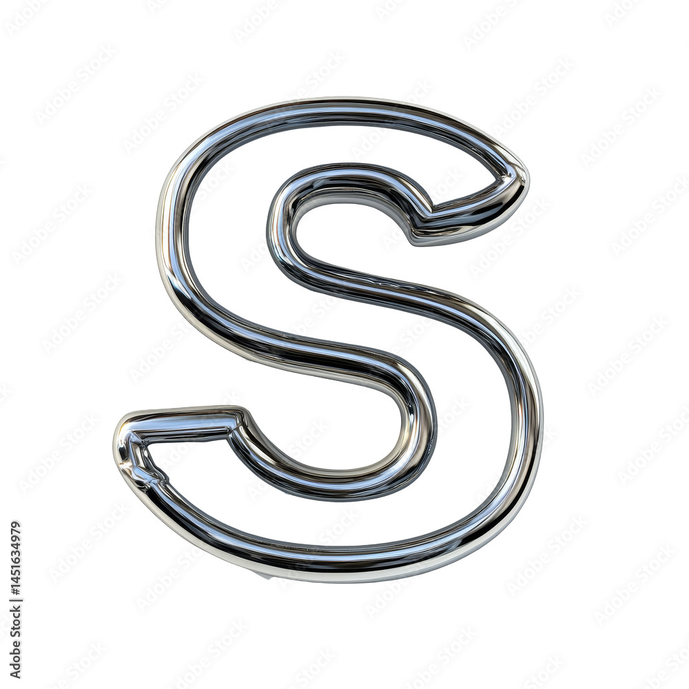 The letter S shines on a smooth transparent background, highlighting its elegant form and glossy finish in bright light, consonant letter s is used to make words on transparent backgroundfile The letter S shines on a smooth transparent background, highlighting its elegant form and glossy finish in bright light, consonant letter s is used to make words on transparent backgroundfile