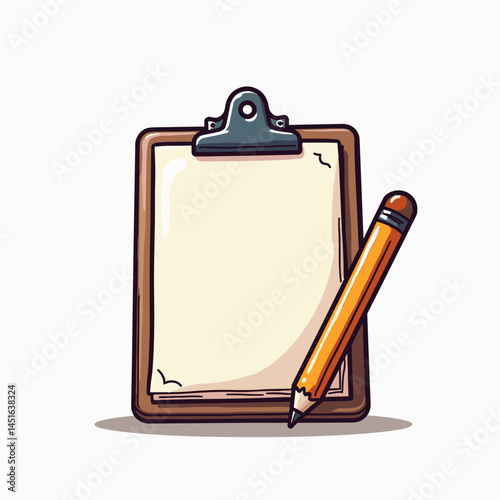 blank checklist with pencil, todo list, task management tool, organization aid, clipboard accessory, white sheet, red pen, office supplies