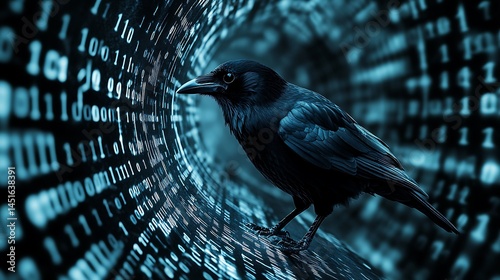 Raven in digital code