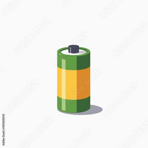 colorful rechargeable battery pack with green and yellow stripes