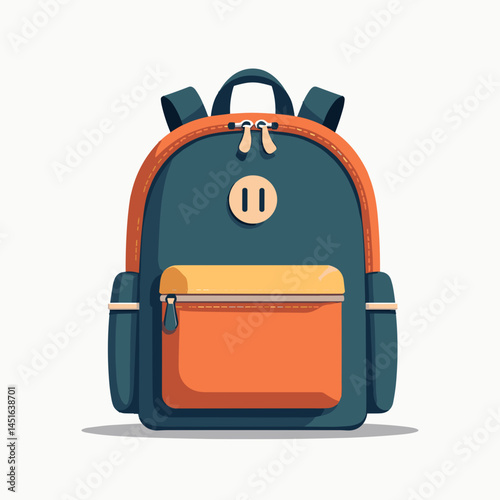 blue and orange backpack with yellow strap