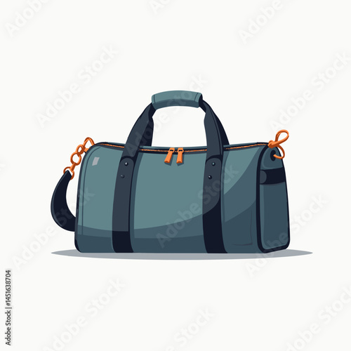 vibrant blue gym bag with orange straps