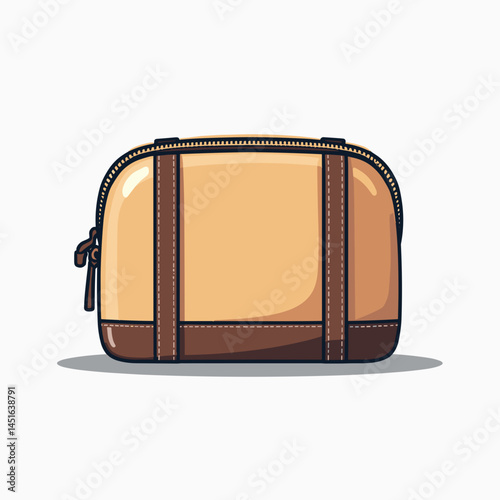 stylish brown leather briefcase with zipper closure