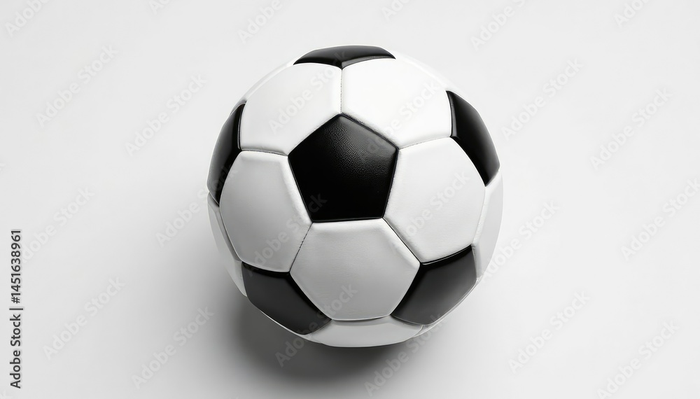 Naklejka premium Overhead shot of a pristine white football on pure white , white, simple