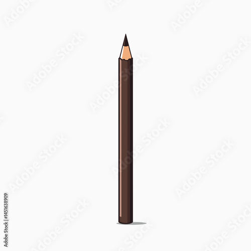 pencil with brown lead on white background