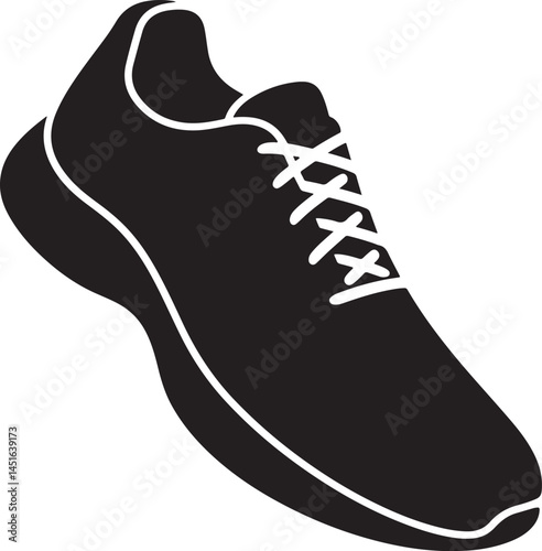 Shoe icon silhouette vector illustration, Leather shoe icon 