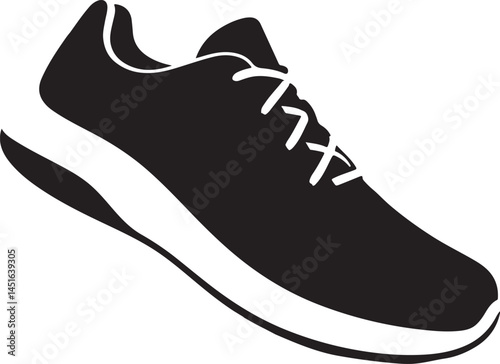 Shoe icon silhouette vector illustration, Leather shoe icon 