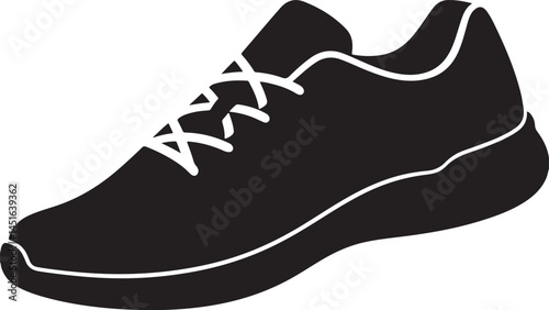 Shoe icon silhouette vector illustration, Leather shoe icon 