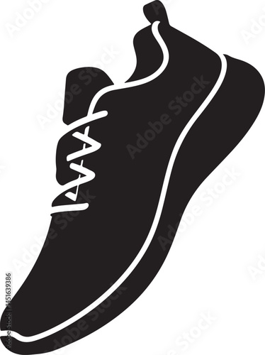 Shoe icon silhouette vector illustration, Leather shoe icon 