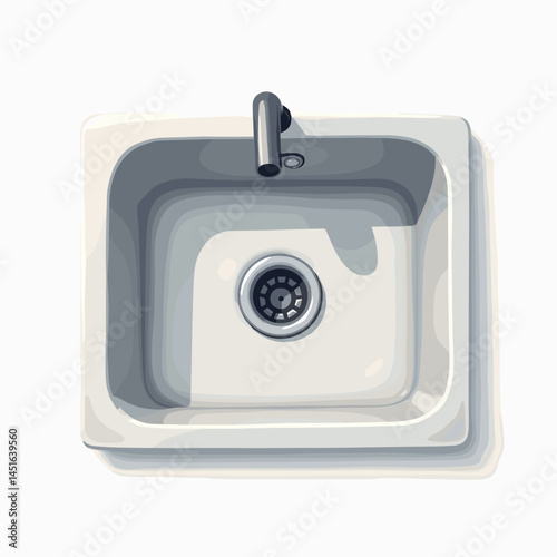 clean white bathroom sink with silver faucet