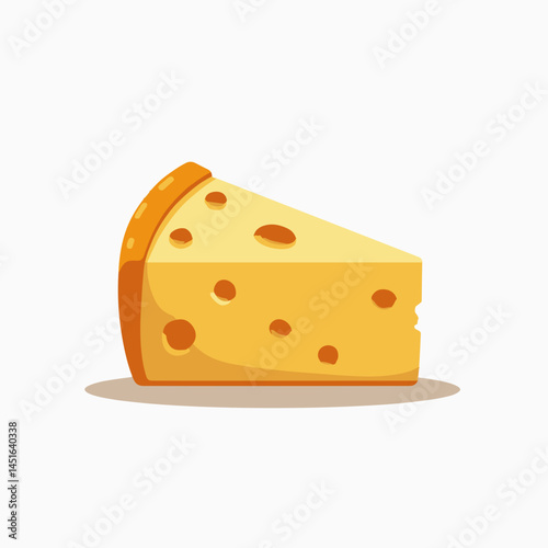 vibrant yellow cheese slice with golden crust  stock image