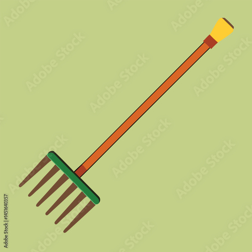 garden rake vector