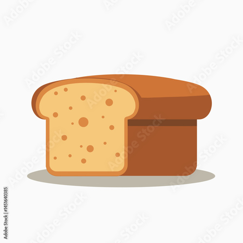 baked bread loaf with sesame seeds  brown toasted slice