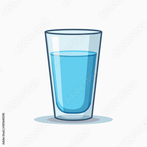 cool blue glass of water