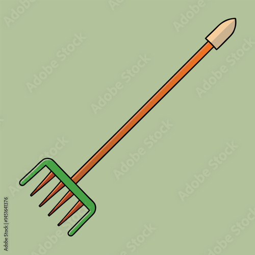 garden rake vector