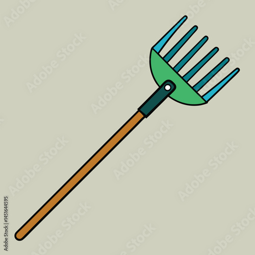 garden rake vector