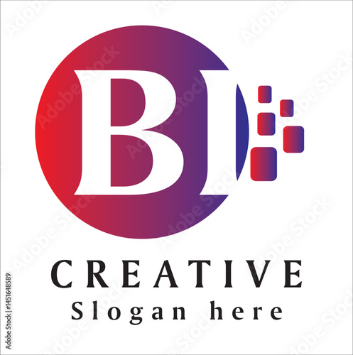 bi Creative Logo Concept New Locking