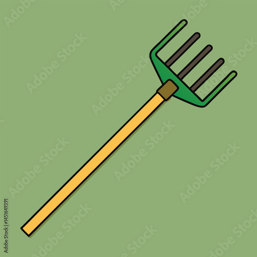 garden rake vector