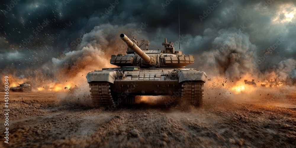 War tank banner