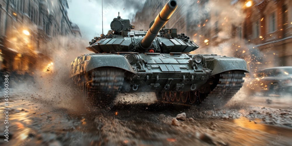 War tank banner