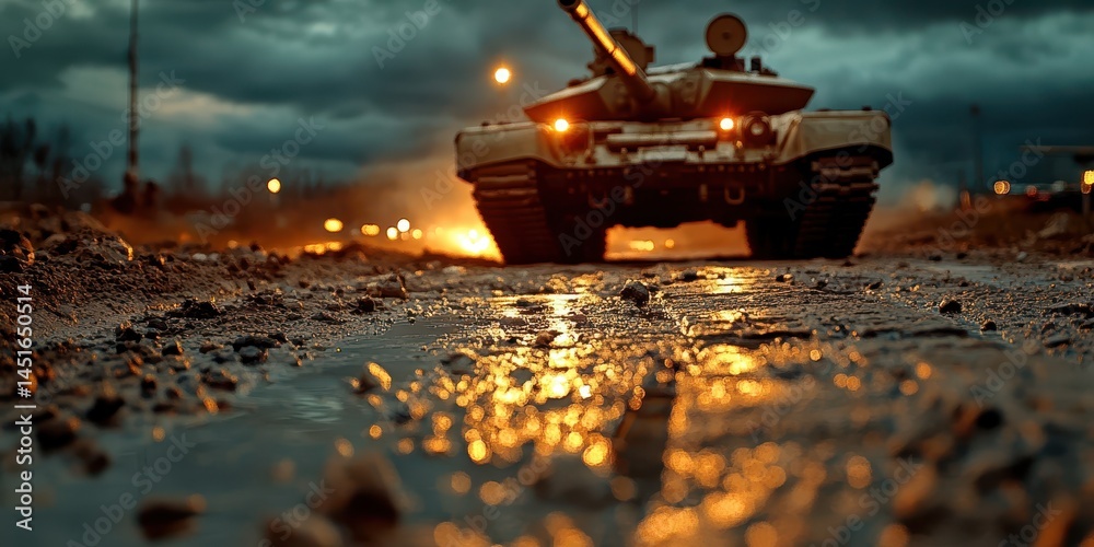 War tank banner