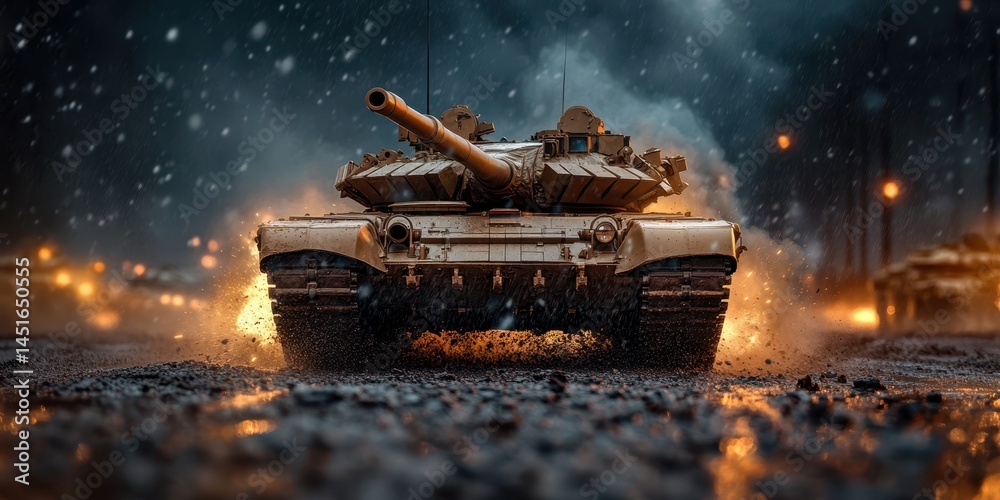 War tank banner