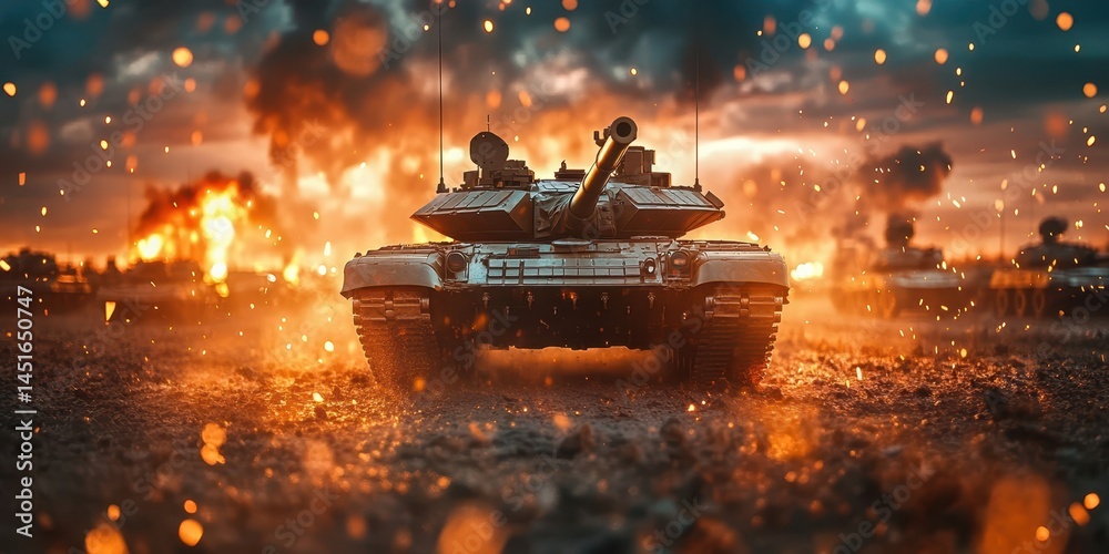 War tank banner