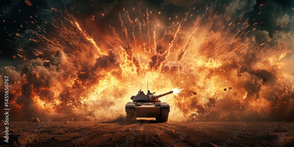 War tank banner