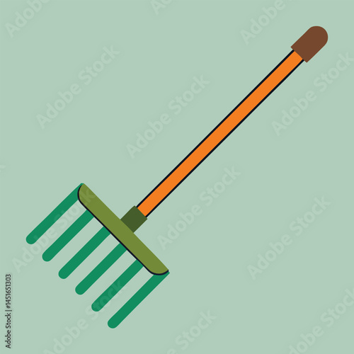 garden rake vector