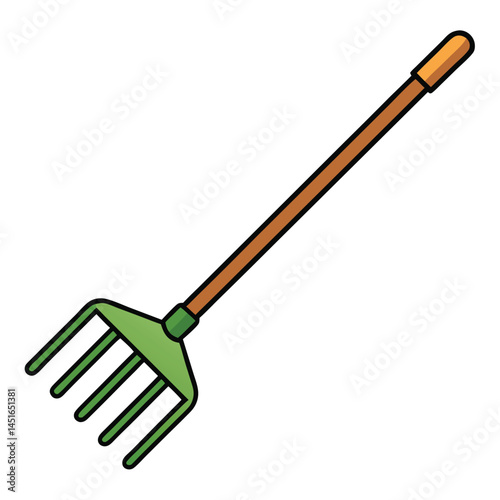 garden rake vector
