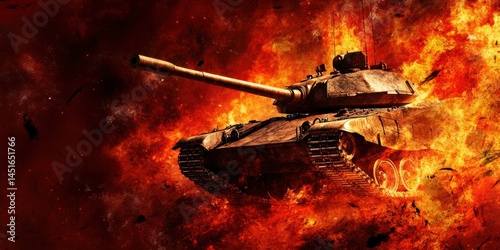 War tank banner