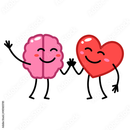 Health Brain and Heart Illustration