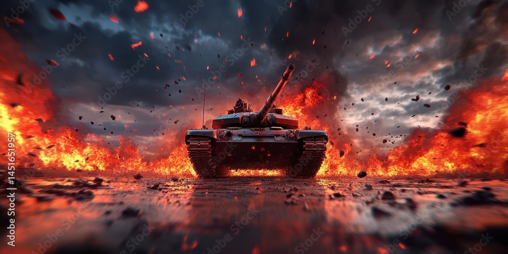War tank banner
