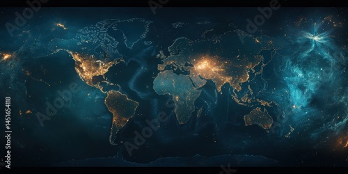 Obraz na płótnie World Map Banner w salonie