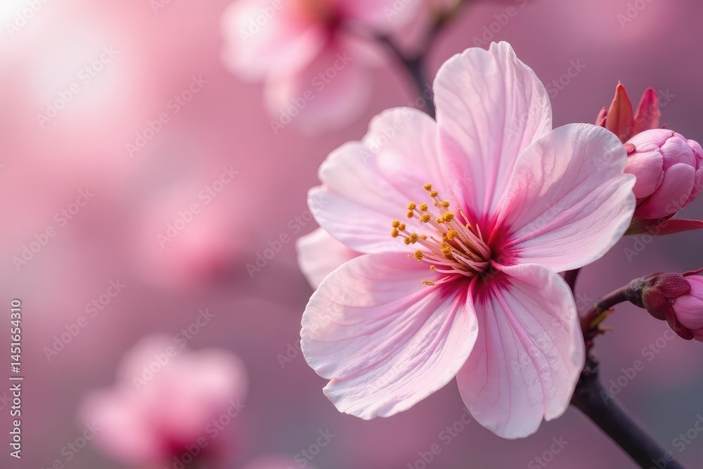 Delicate pink cherry blossoms, soft petals, full bloom, intricate detail, flora, pink Delicate pink cherry blossoms, soft petals, full bloom, intricate detail, flora, pink