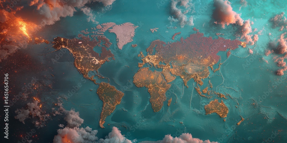 World Map Banner