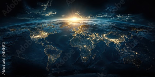 Obraz na płótnie World Map Banner w salonie