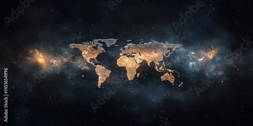 Obraz na płótnie World Map Banner w salonie