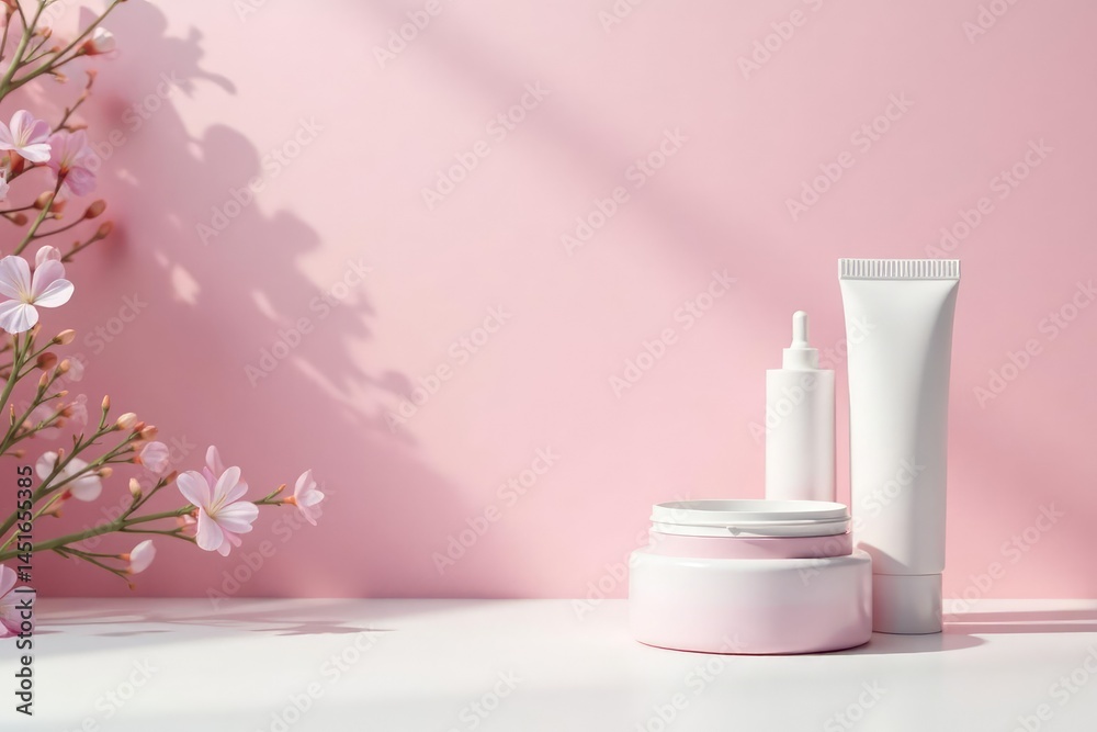 Empty white surface, ideal for cosmetic product shots, item, clean, high-key Empty white surface, ideal for cosmetic product shots, item, clean, high-key