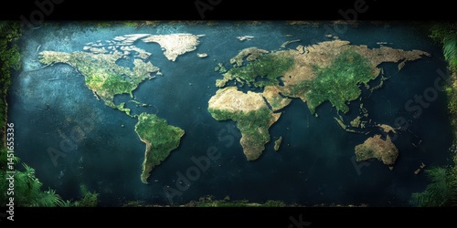 Obraz na płótnie World Map Banner w salonie