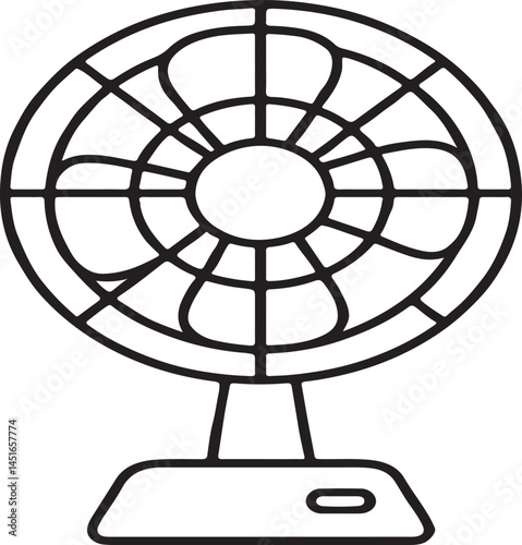 fan vector art illustration