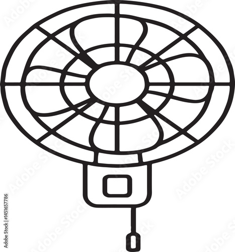 fan vector art illustration