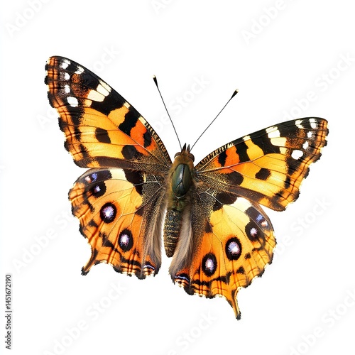 Photo of Painted lady butterfly Isolated on white background