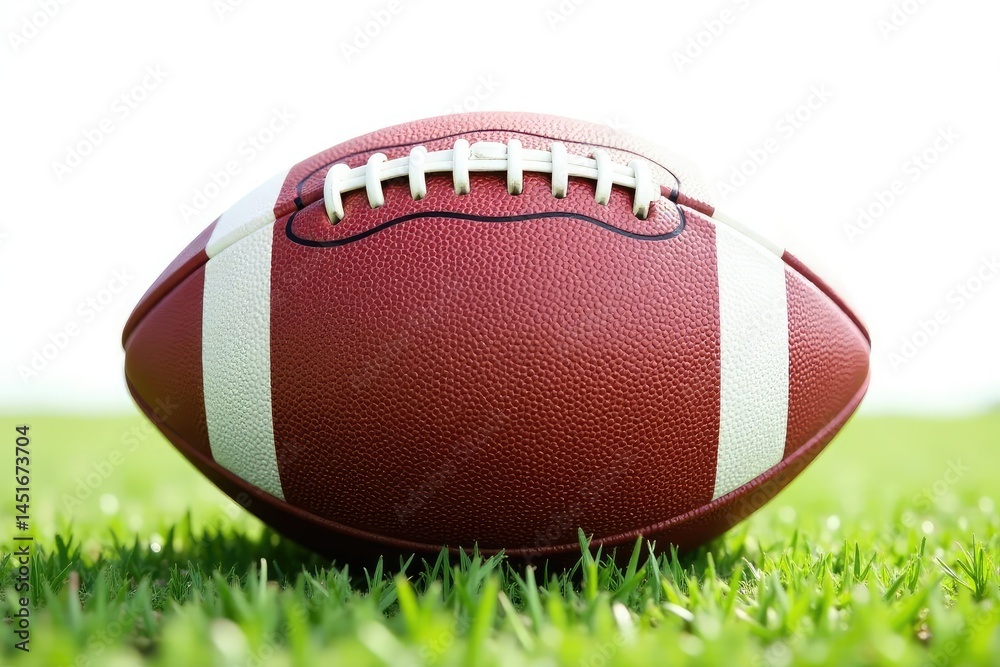 Obraz premium Rustic-style football against pure white backdrop , sport, classic, photography