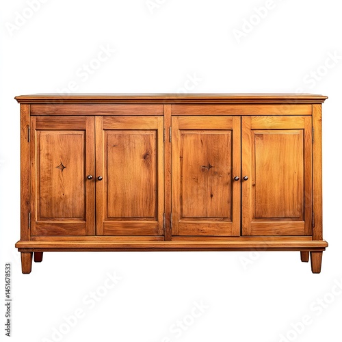 Photo of Furniture Sideboard buffet solid wood credenza Isolated on white background